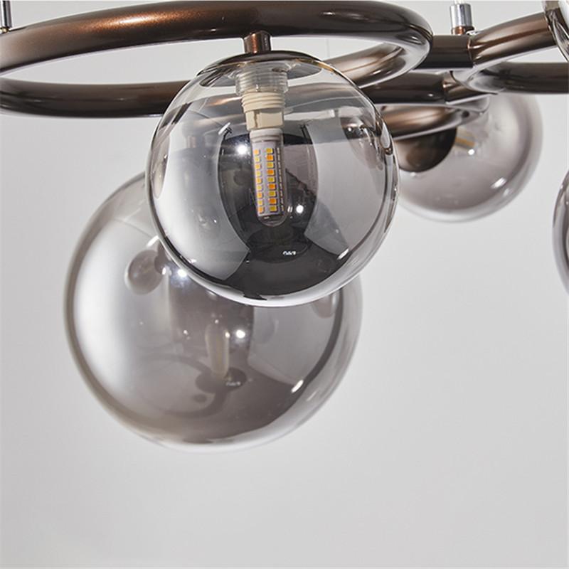 Post Mordern Circles Chandelier Magic Beans Hanging Lamp Creative Vintage Glass Lamp Dining Room Lights