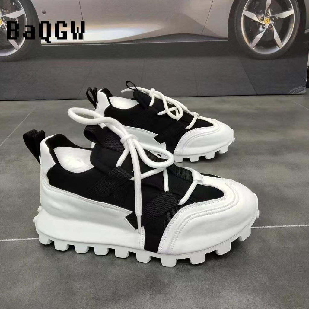 Модные мужские дизайнерские массивные кроссовки для скейтбординга повседневные мокасины из микрофибры и кожи в стиле пэчворк с увеличенным внутренним слоем