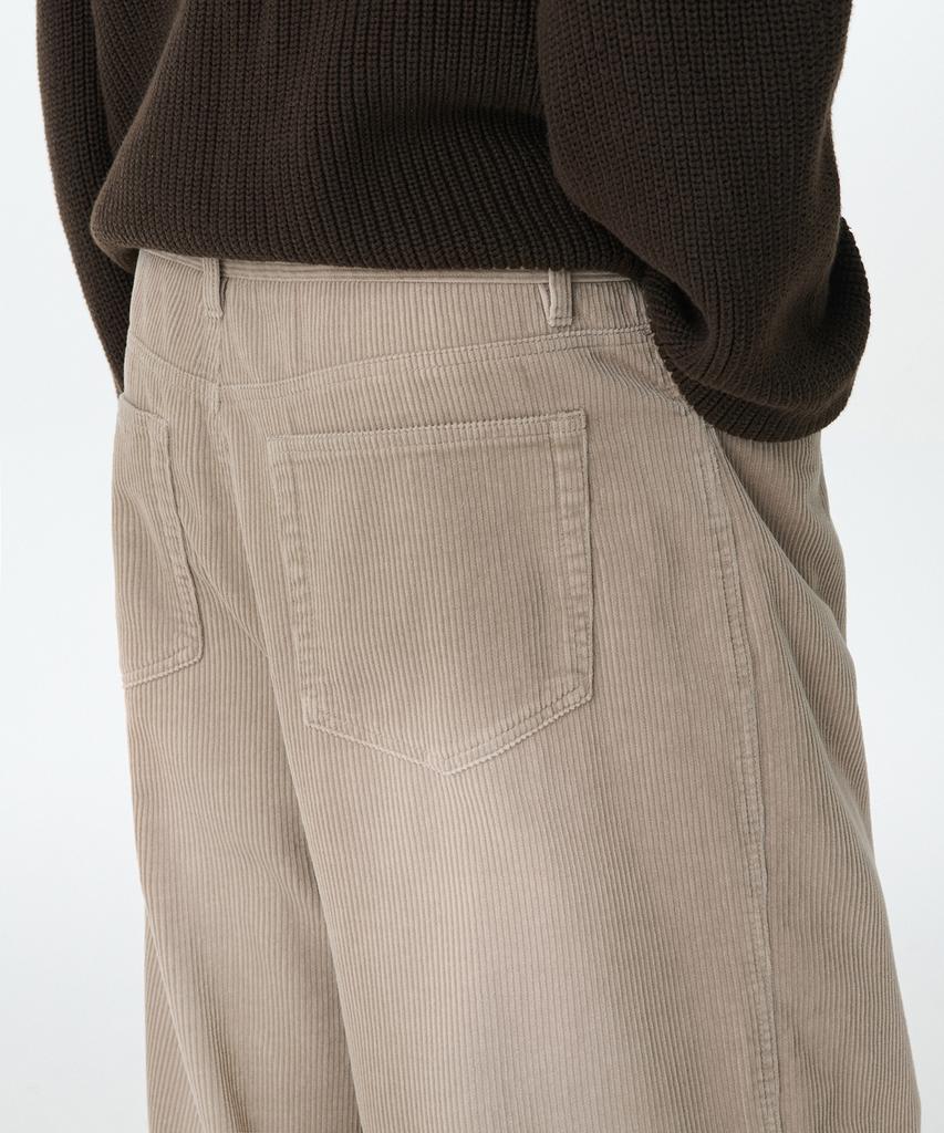 MUSINSA STANDARD Big Brush Wide Corduroy Pants [Light Beige]