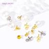 18K Gold Plated Brass Eye Pins Bail Top Drilled,Pearl Pendant Mounting Bails Connectors For DIY Jewelry Making Accessories