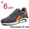 Обувь для увеличения роста, мужские кроссовки, невидимое увеличение высоты 6 см, скрытые каблуки, дышащие, полые, увеличивающие рост, туфли, мокасины для высоких мужчин