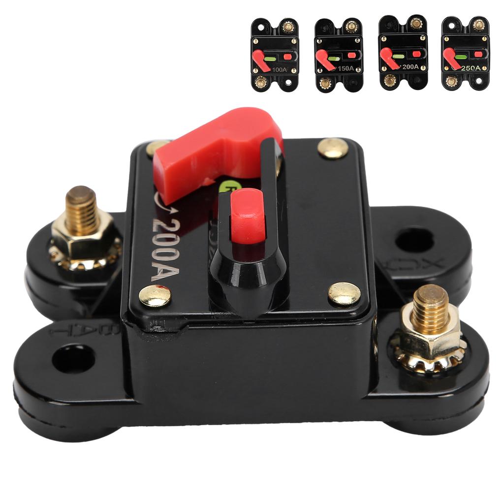 Инвертор с автоматическим выключателем и предохранителем 12‑24 В с ручным сбросом для автомобильной аудиосистемы, лодок и грузовиков