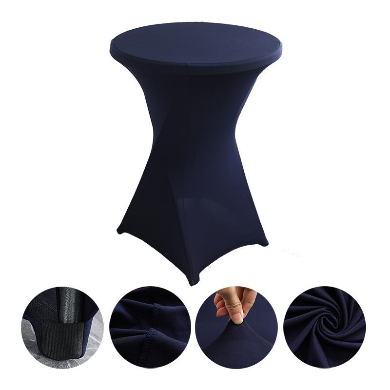 Height Stretch Round Tablecloth Cocktail Table Cover Spandex Table Cloth Bar Hotel Party Wedding Elastic TableCloth Decor
