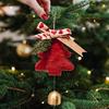 Рождественский колокольчик-подвеска, плюшевый пушистый колокольчик на елку, декоративный дверной колокольчик-подвеска для елки