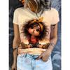Summer Women's Round Neck Short Sleeved Animal Cartoon Portraits Series 3D T-shirt Fashionable Comfortable Breathable Loose Large Size T-shirt