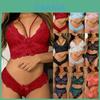 Женское ультрагладкое сексуальное кружевное нижнее белье, комплект бюстгальтер пуш-ап и стринги для ночного белья