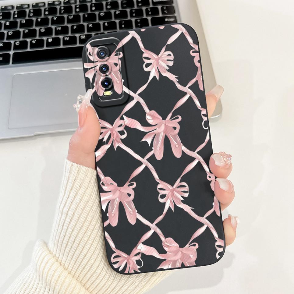 For Vivo V2027 V2028 V2029 Back Cover Vivo Y11S Y12s Y12a Y20 Y20s Y20i Case Girly Fashion Funda Soft Liquid Silicone Bumper