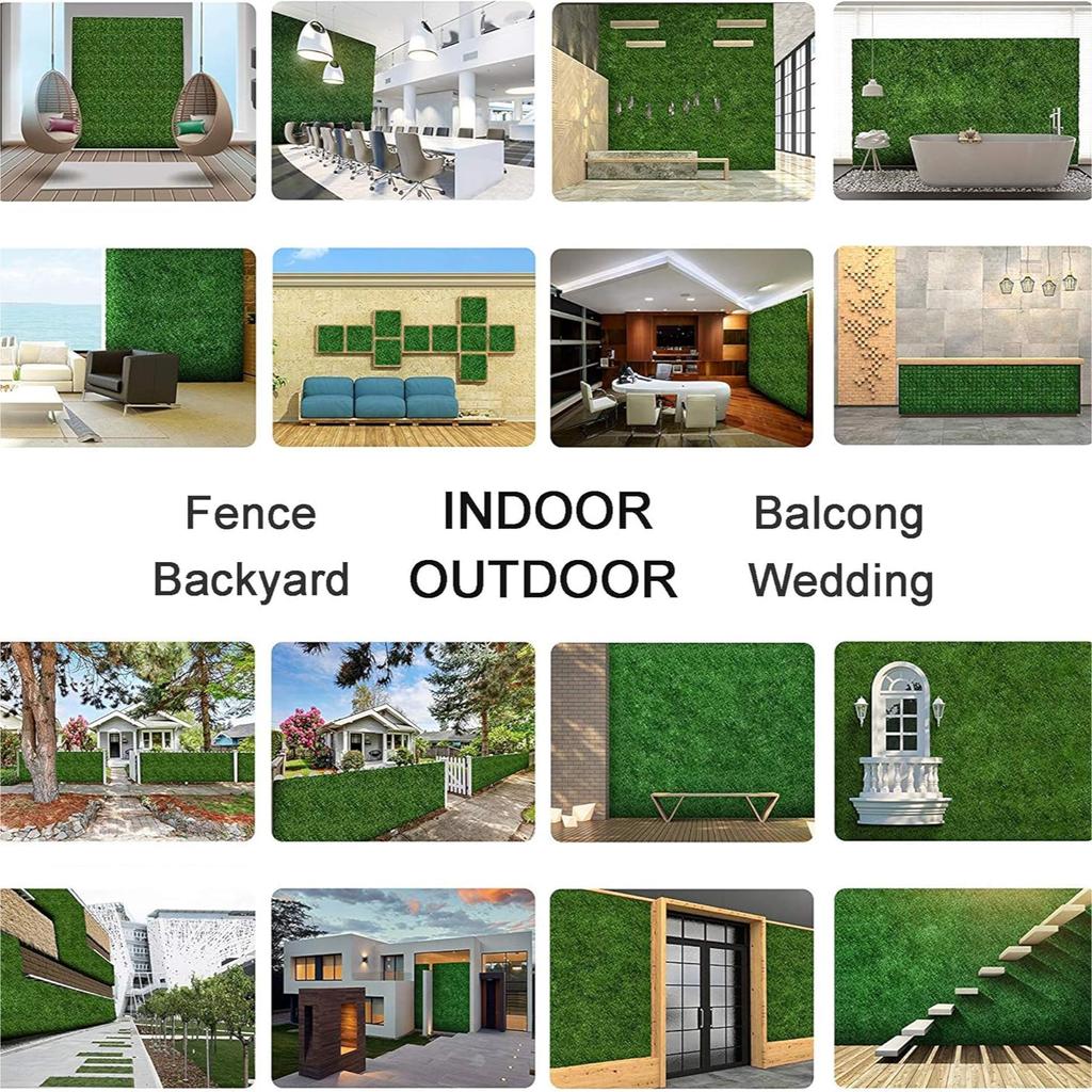 1pc Artificial Lawn, Artificial Grass Greenery Wall Decor, Fake Plants Backdrop, Outdoor Indoor Faux Boxwood Green Wall Foliage