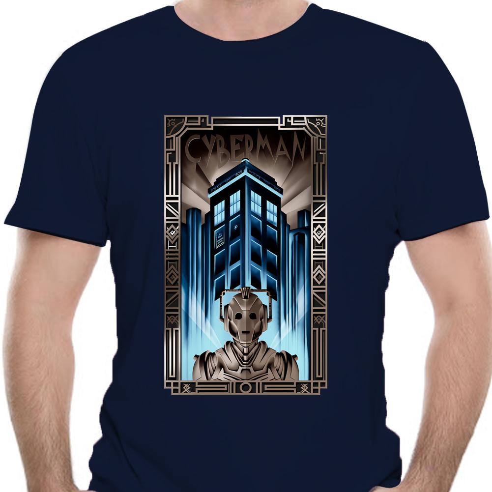 Men Tshirt Cyberman In Metropolis Summer Fashion Funny High Quality Printing Tee Shirts