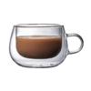 Yousheng 150ml Double Wall Thermal Glass Cup Heat Resistant Tea Coffee Mug with Handle