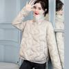 Короткая пуховая хлопковая женская зимняя утолщенная куртка с воротником-стойкой