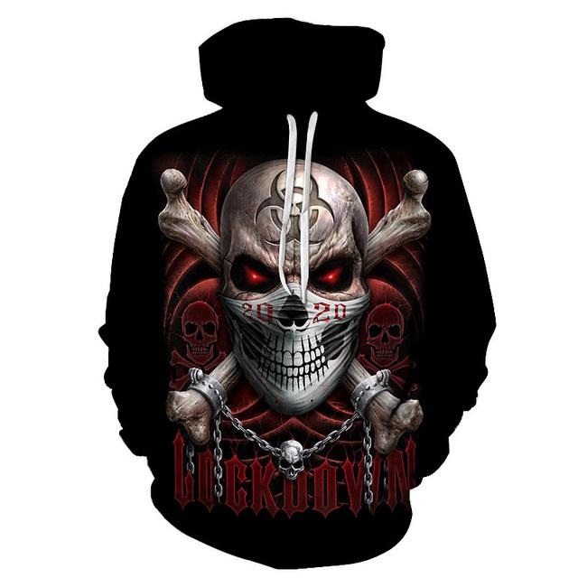 Men's Hoodie 3d Print, Horror Theme Hoodie Fashion Autumn and Winter Men's Sportswear
