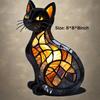 Cats Stained Resin Tabletop Retro Table Light New Night Light  Home Bedroom