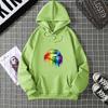 2025 Fashion Women's Colorful Lips Print Hoodie, Women's Outdoor Street Hooded Pocket Hoodie, Women's Sweatshirt Women's Clothes