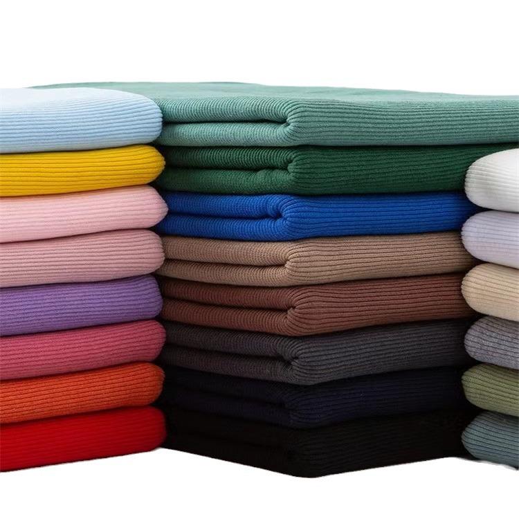 Хлопковая эластичная ткань в рубчик: Манжеты, горловина, подол, пояс, материал свитера круговой вязки