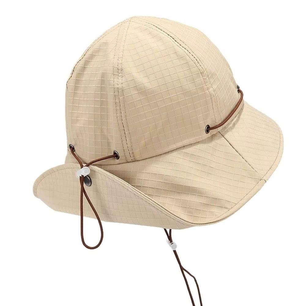 UV Protection Bucket Hat Adjustable Casual Sun Protection Hat Gifts Summer Drawstring Bucket Cap