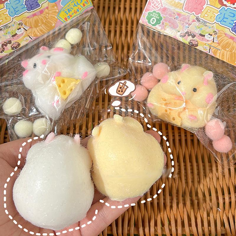 Мультяшный хомяк, сжимающая игрушка, щипок, мягкая игрушка для расслабления рук, декомпрессионные сжимающие игрушки, непоседа, сенсорные игрушки для детей, взрослых, подарок