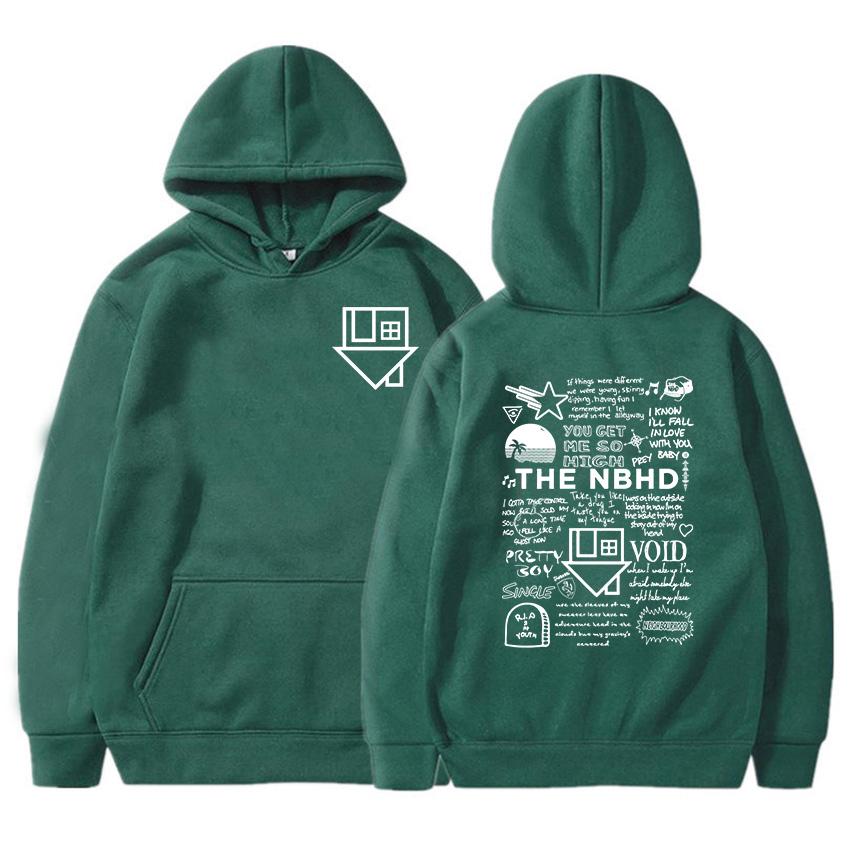 Уличная одежда унисекс хип-хоп графические толстовки с капюшоном The Neighborhood NBHD Band Printing Толстовки мужские с длинным рукавом зимние топы