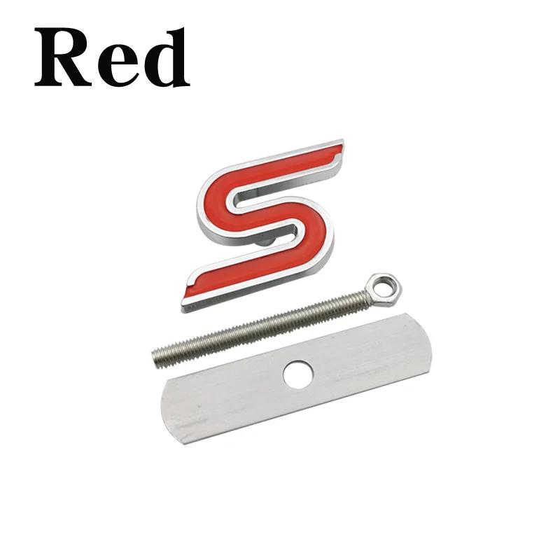 1 шт. 3D Металлическая решетка радиатора S Хромированный значок-эмблема Наклейки на автомобиль для Focus Fiesta Ecosport Kuga Mondeo Everest Стайлинг автомобиля