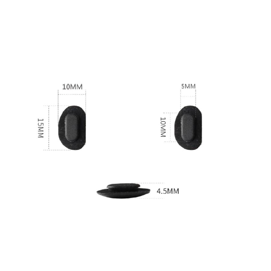 10Pairs(20pcs) Black Anti Slip Rubber Nose Pads For Eyeglasses Sunglass Spectacles Eyewear Push On Glasses Nose
