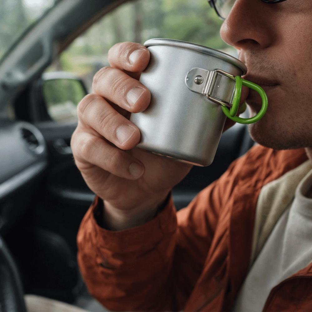 Reusable Aluminum Zinc Zinc Alloy Cup 150 ML Coffee Cup Tea Cup Outdoor Cup  Camping
