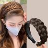 Wide Twist Wig Headbands For Women Fishbone Braided Hairbands Handmade Head Hoop Hair Bands Styling Headwear Accessories Gift