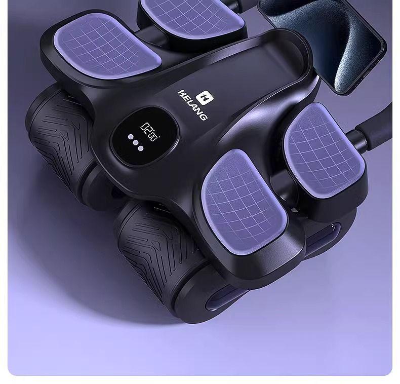 Automatic Rebound Ab Roller: Four-Wheel Abdominal Trainer for Home Slimming and Muscle Exercise