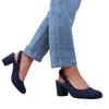 Where's That From Womens/Ladies Edith Suede Sling Back Wide Block Heel Shoes