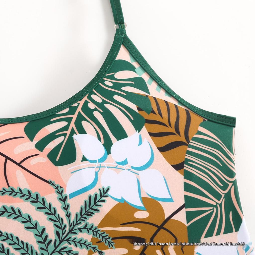 2025 European & American Plus Size Quick-Dry Tankini Swimsuit