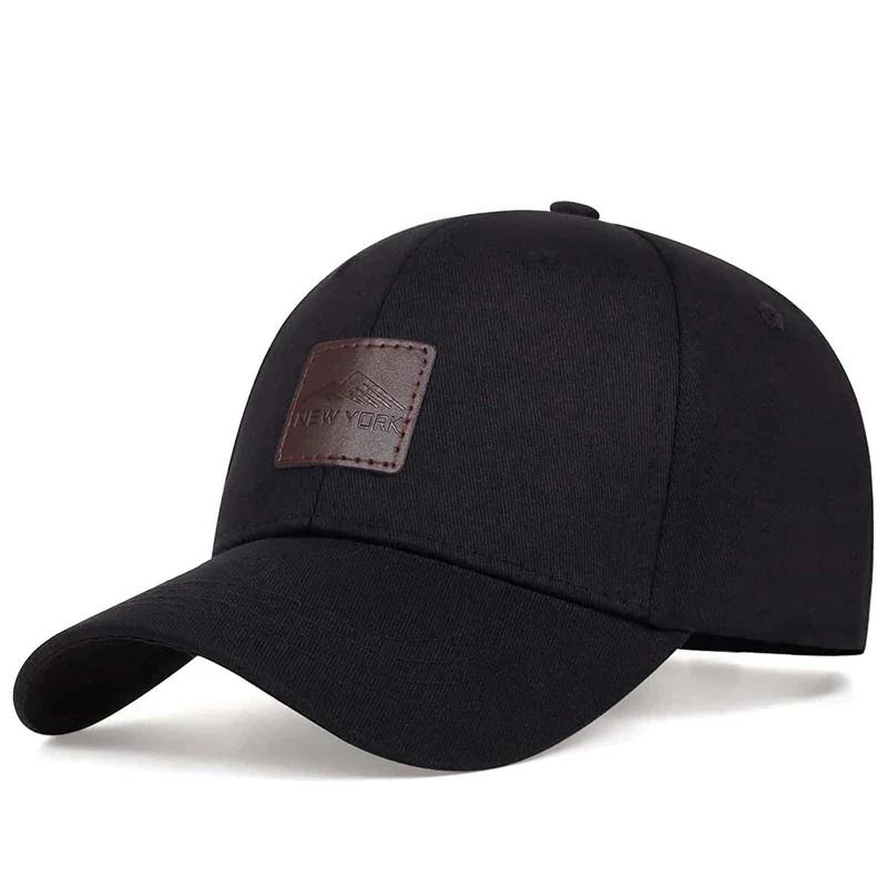 Baseball Label Leather York New Brand Latest Fresh Neutral Gender Women Men For Caps Adjustable Casual Hats Spring And Autumn Outdoor Sunscreen