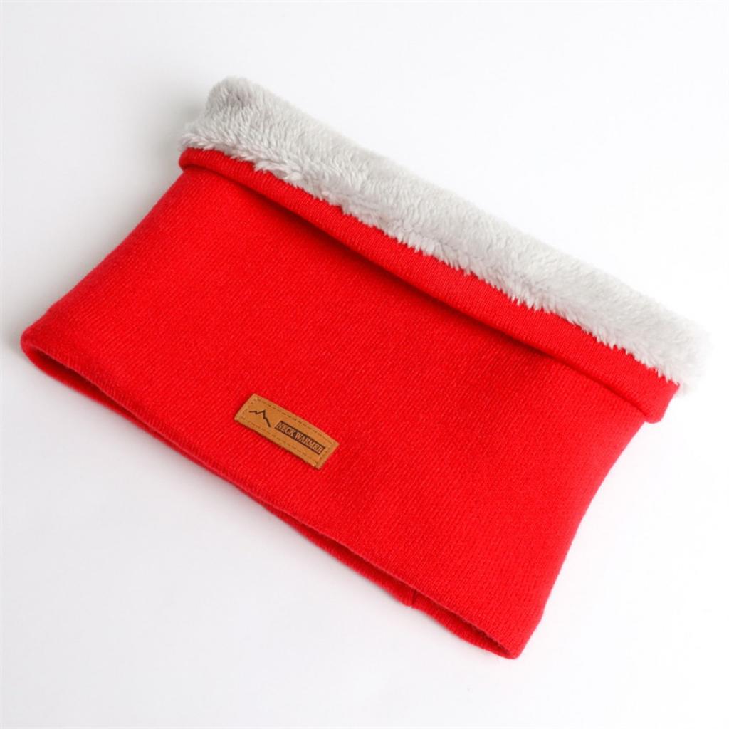 Solid Color, Knitted Scarf, Men's and Women's, Autumn and Winter, Pullover, Neck Protector, Thickened, Warm Neck Cover, Scarf, Outdoor