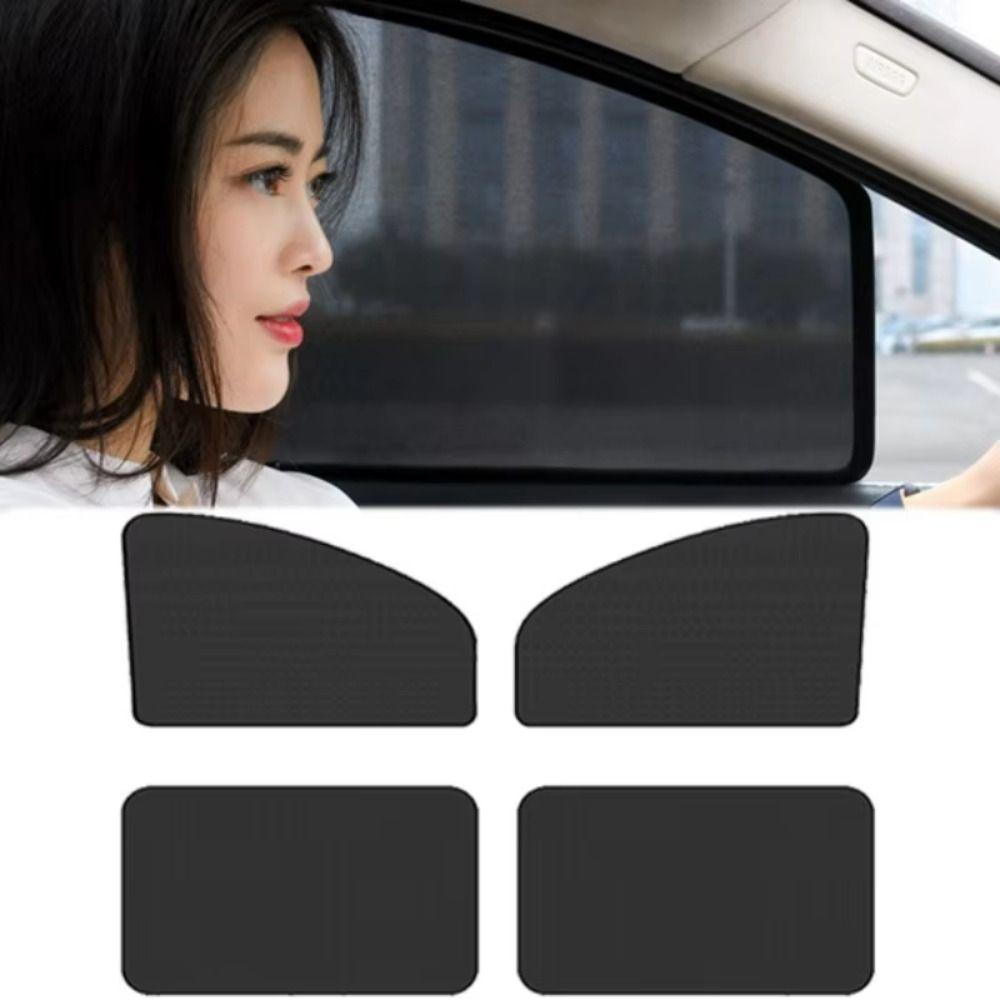 4 PCS Folding Car Window Sunshade Cover Magnetic Design UV Protection Sunshade Car Window