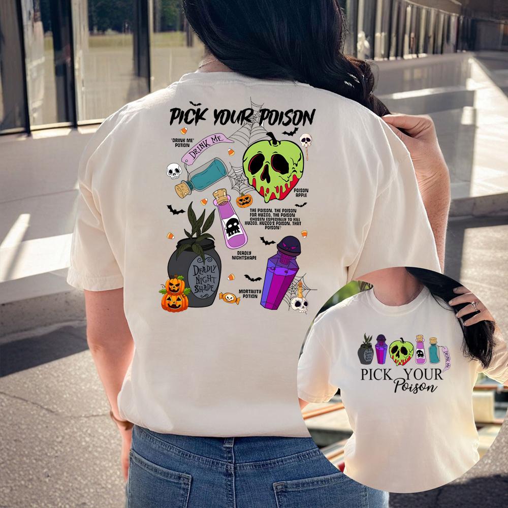 Pick Your Poison Shirt Villain T-Shirt Kuzco Poison Shirt Poison Apple Shirt Holiday Halloween Shirt Halloween Family Gift