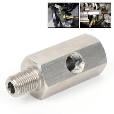 Универсальный Тройник-Адаптер для Датчика Давления Масла, 1/8"NPT на M10/M12/M14, Универсальный Разъем для Манометра и Линии Питания Датчика