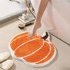 New Creative Pumpkin Flocking Non-Slip Absorbent Bathroom Door Mat