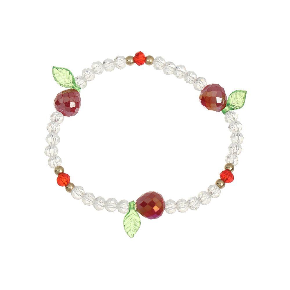 Sweet Women Girl Elastic Rope Bracelets Glass Crystal Stone Bangles Fruit Crystal Beaded Bracelet