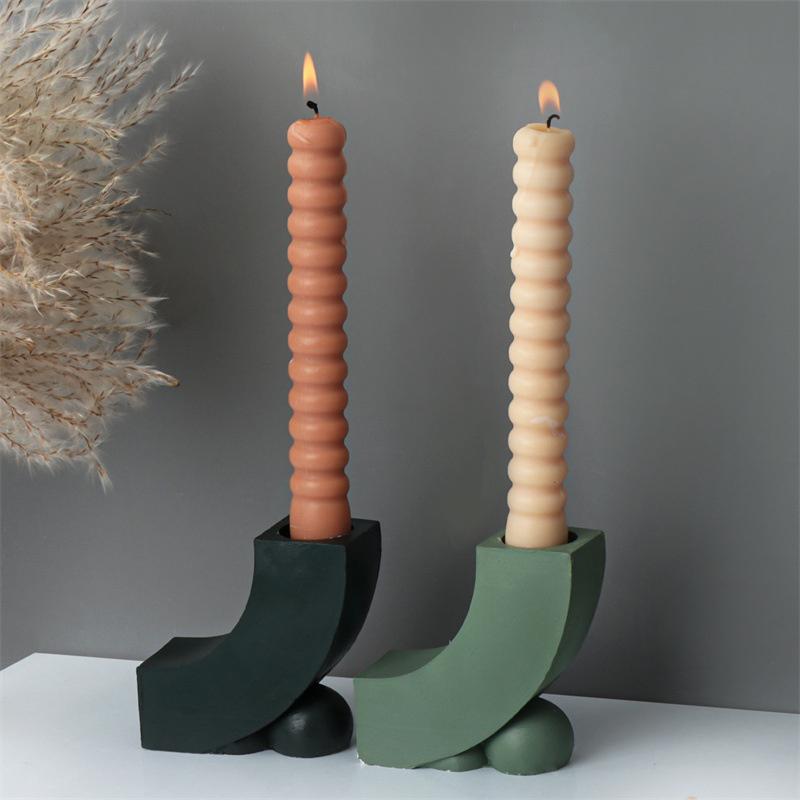 U-образный подсвечник силиконовая форма DIY ароматерапия подсвечник гипс смола капельная форма дом креативное декоративное украшение