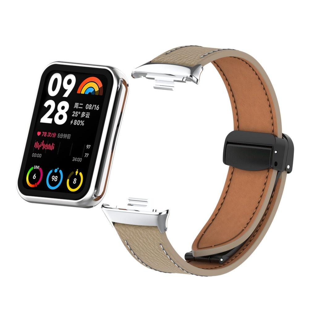 Кожаный сменный браслет с магнитным ремешком для Xiaomi Band 8 Pro, аксессуары для Miband 8 Pro