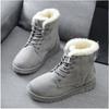 Autumn and Winter Fashion New Casual Comfortable Plus Velvet Warm Solid Color Cross Belt Round Toe Women's Short Boots