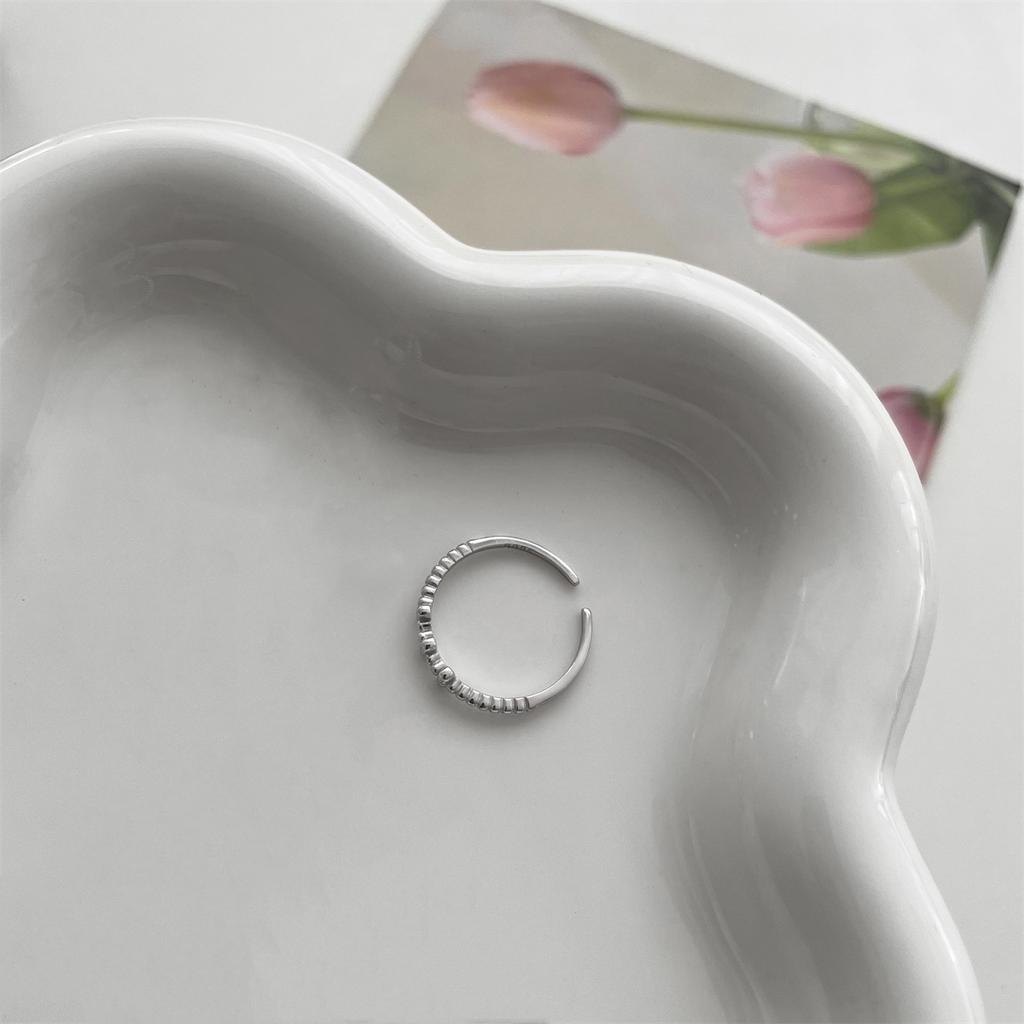 925 стерлингового серебра простое открытое кольцо женское регулируемое нишевое дизайн ins кольцо индивидуальность тренд холодное ювелирное изделие