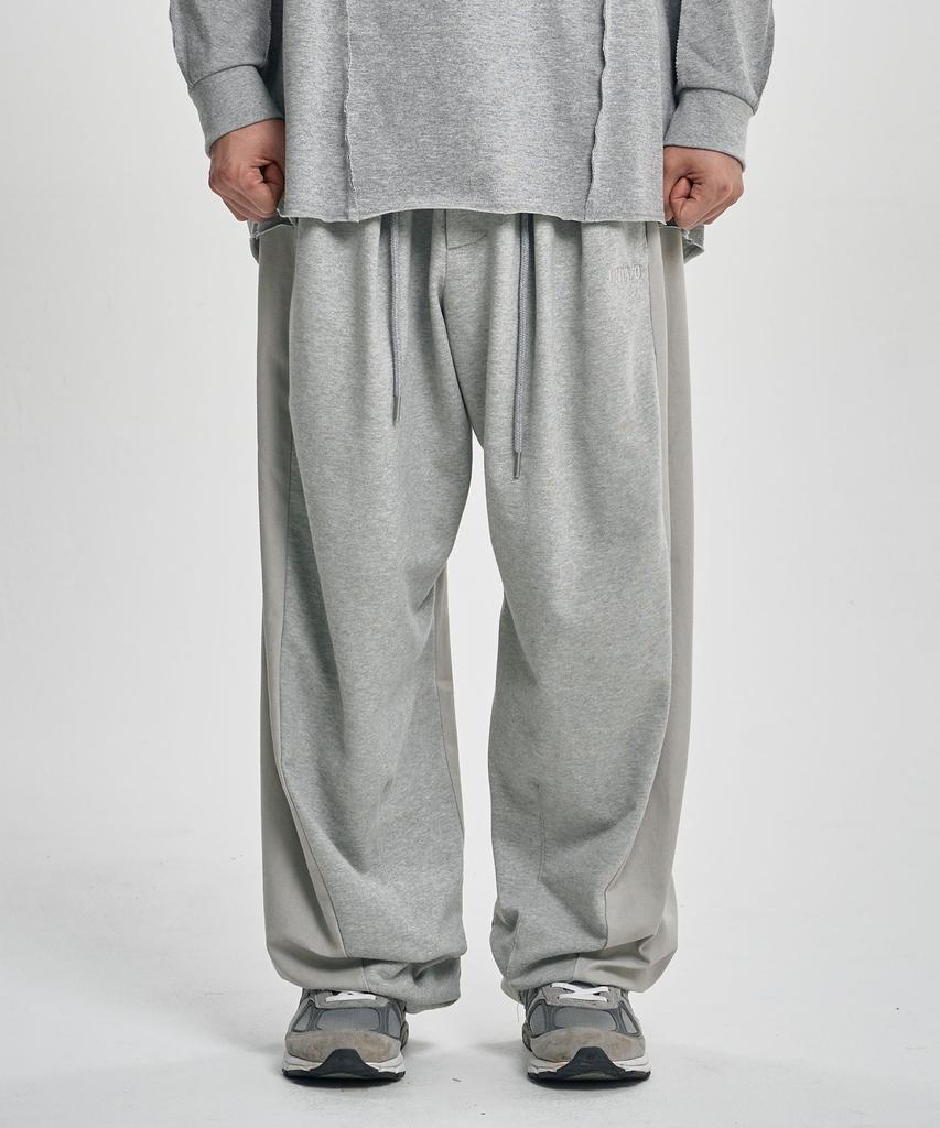 AJOBYAJO Dual Fabric Hybrid Pants [Melange Grey]