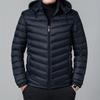 Men's Down Hooded Jacket Casual Padding Warm Parkas Lightweight Men Padded Coats Winter  In External Clothes