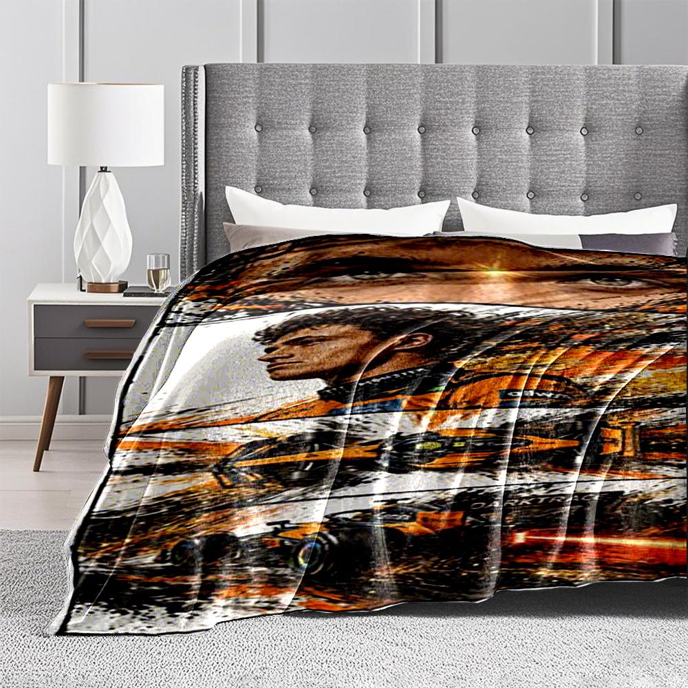 Racing Car Art with Dynamic PortraitsFlannel blanket for bedroom, living room, sofa, and nap