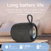 Portable Speaker Wireless Bluetooth Speaker FM Radio LED Light Ring Subwoofer Stereo Surround Outdoor Loudspeaker Support TF Card Play