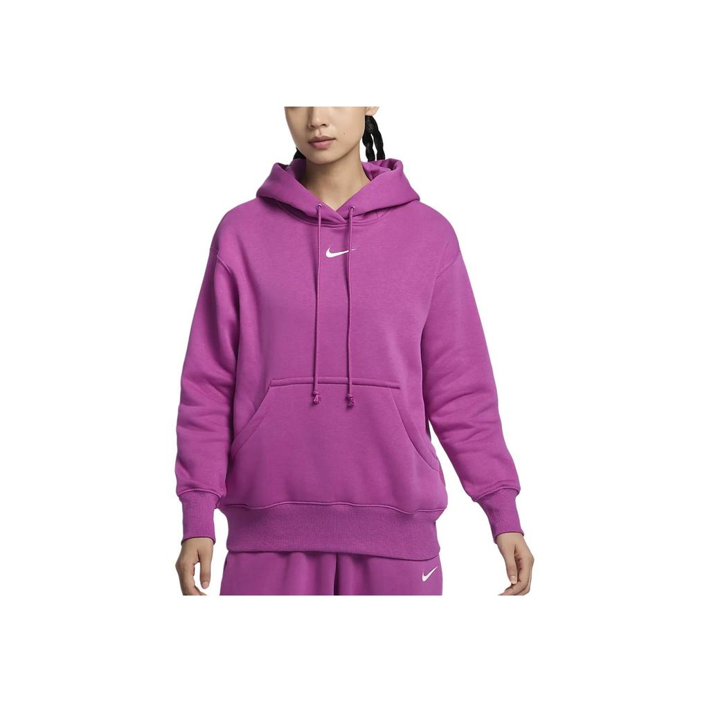 Nike Флисовая спортивная теплая толстовка с капюшоном Женские топы Фиолетовый DQ5861518