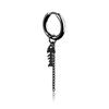 2pcs Unisex Stainless Steel Punk Man Black Drop Earrings Geometry Triangle Star Cross Fish Love Feather Party Multiple Gothic