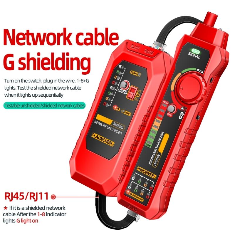 Professional Internet Testing Tool M469C Cable Tester Easy To Use Internet Troubleshooting for IT Technicians & Engineers