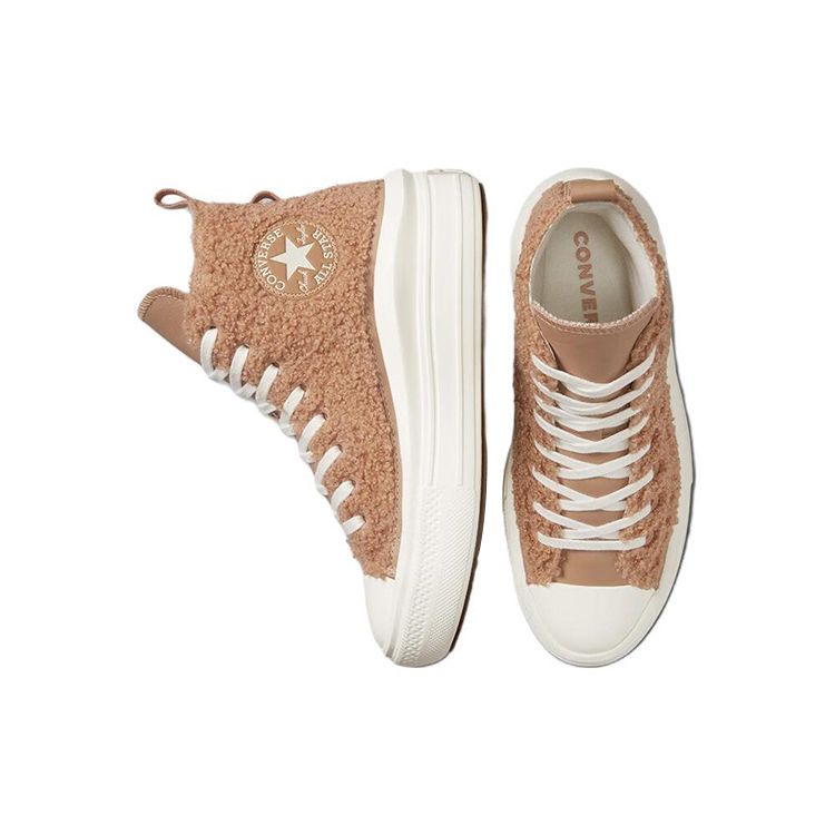Converse Chuck Taylor All Star Move Platform High Sherpa - Champagne Tan Women Sneakers Egret A04259C