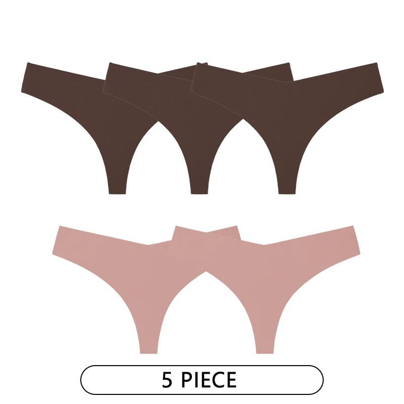 CINOON 5 шт./лот, женские сексуальные трусики из ледяного шелка с низкой талией, нижнее белье без следов, стринги, женские стринги, дышащее нижнее белье, искушение, нижнее белье