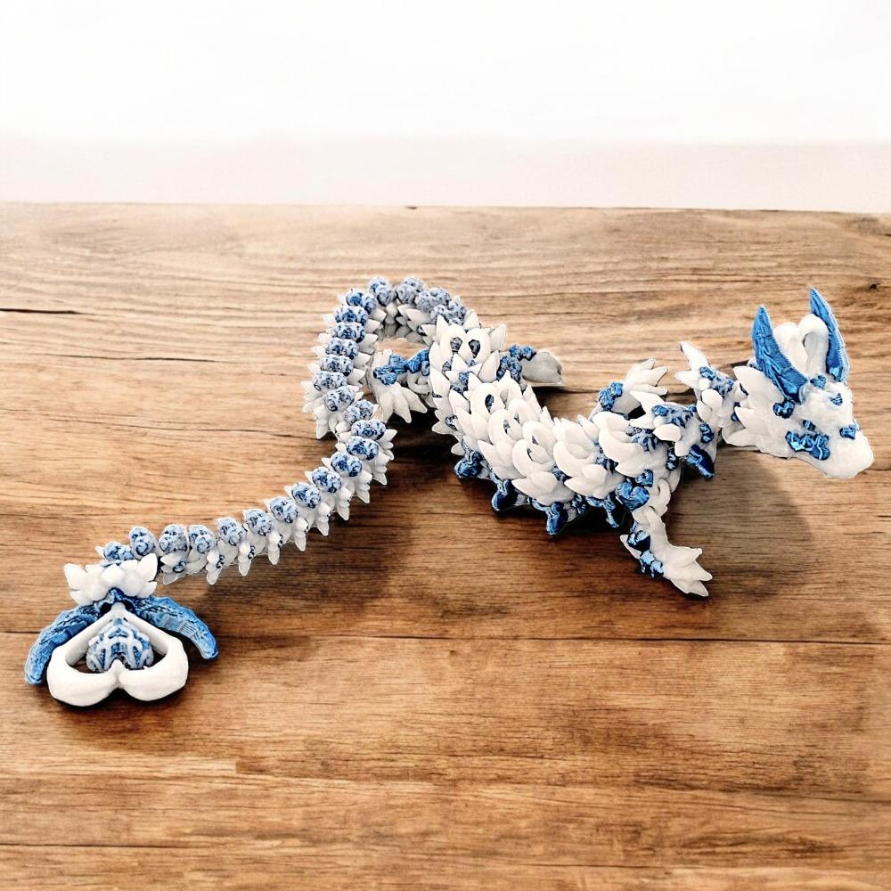 Китайский Дракон 3D-печать Дракон Имитация Глаза 3D Шарнирный Дракон Игрушки Детский Подарок